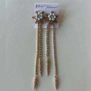 Betsey Johnson Snowflake Earrings
